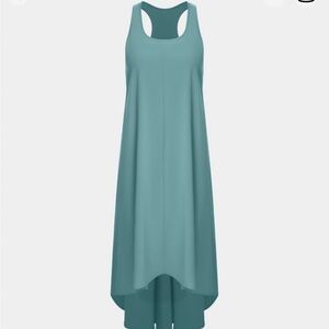 Halara Breezeful side pockets, racer back, high low flowy midi quick dry dress